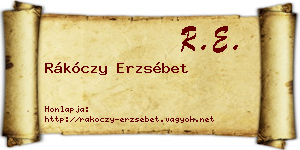 Rákóczy Erzsébet névjegykártya